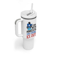 Minnesota Pride Common Loon Tumbler With Handle Stand With Minnesota Ice Out