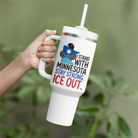Minnesota Pride Common Loon Tumbler With Handle Stand With Minnesota Ice Out