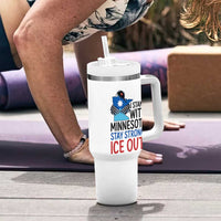 Minnesota Pride Common Loon Tumbler With Handle Stand With Minnesota Ice Out