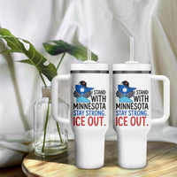Minnesota Pride Common Loon Tumbler With Handle Stand With Minnesota Ice Out