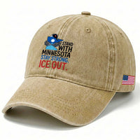 Minnesota Pride Common Loon Washed Cotton Baseball Cap Stand With Minnesota Ice Out