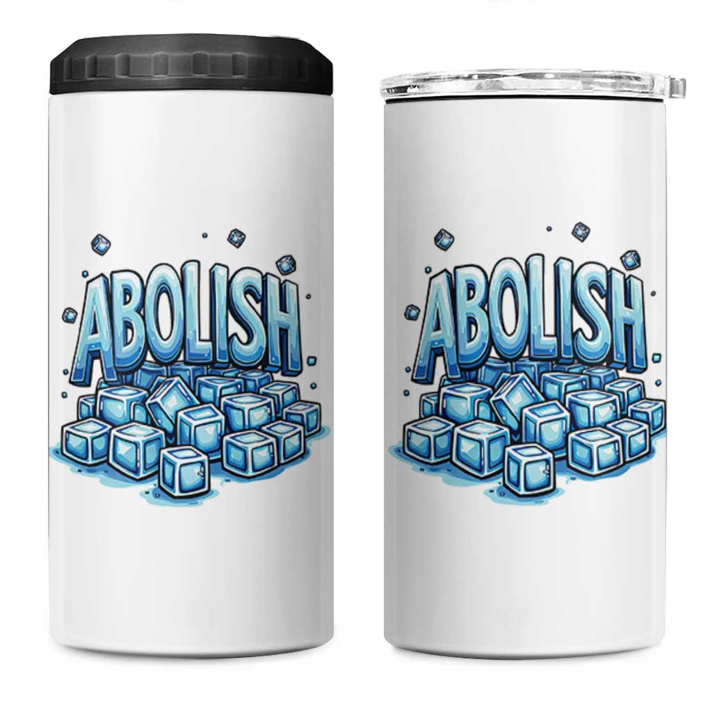 Abolish Ice 4 in 1 Can Cooler Tumbler Minnesota Resistance Protest