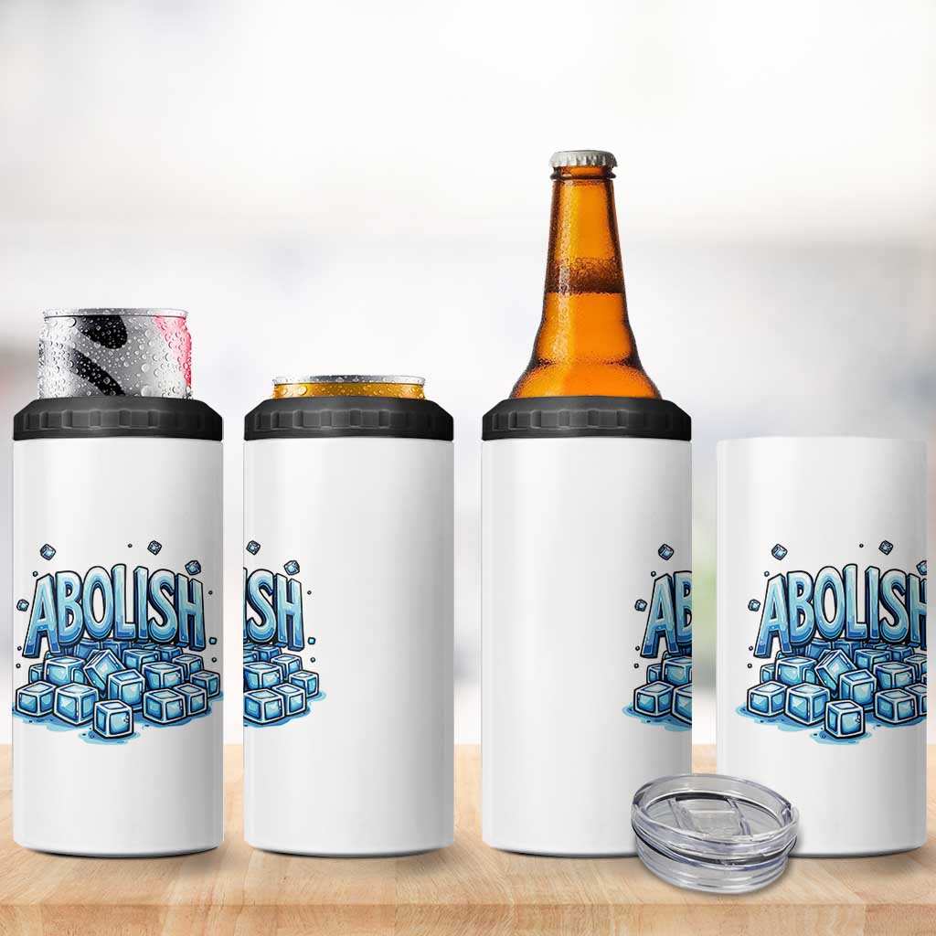 Abolish Ice 4 in 1 Can Cooler Tumbler Minnesota Resistance Protest