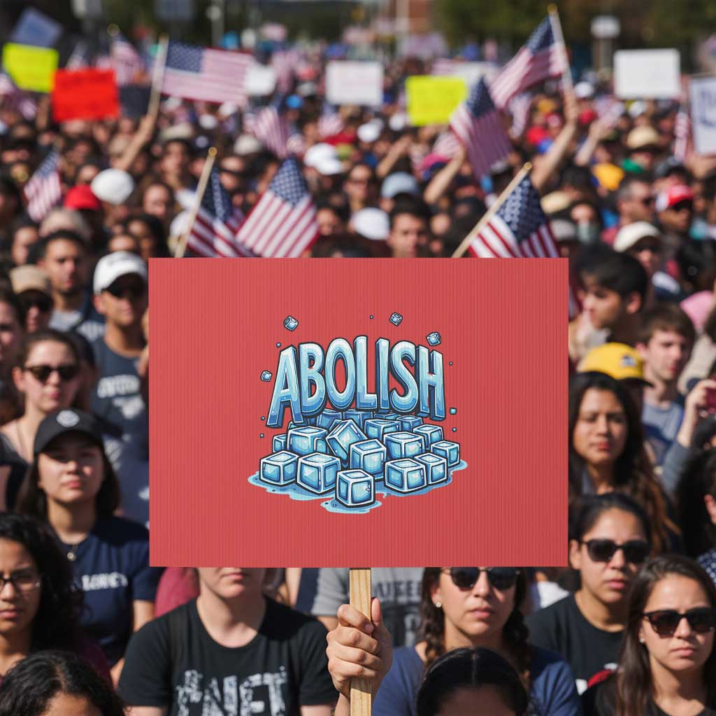 Abolish Ice Protest Sign Minnesota Resistance Protest