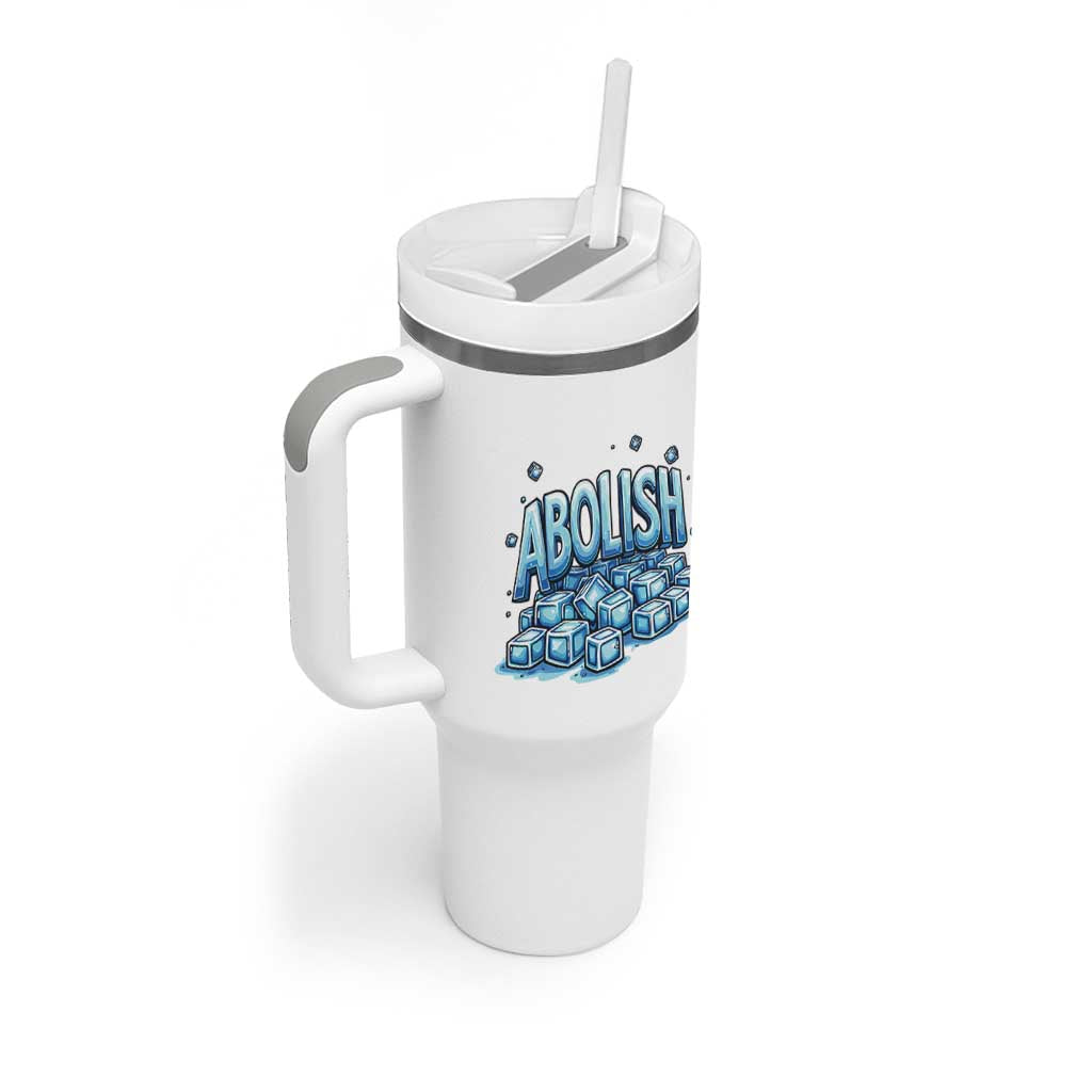 Abolish Ice Tumbler With Handle Minnesota Resistance Protest