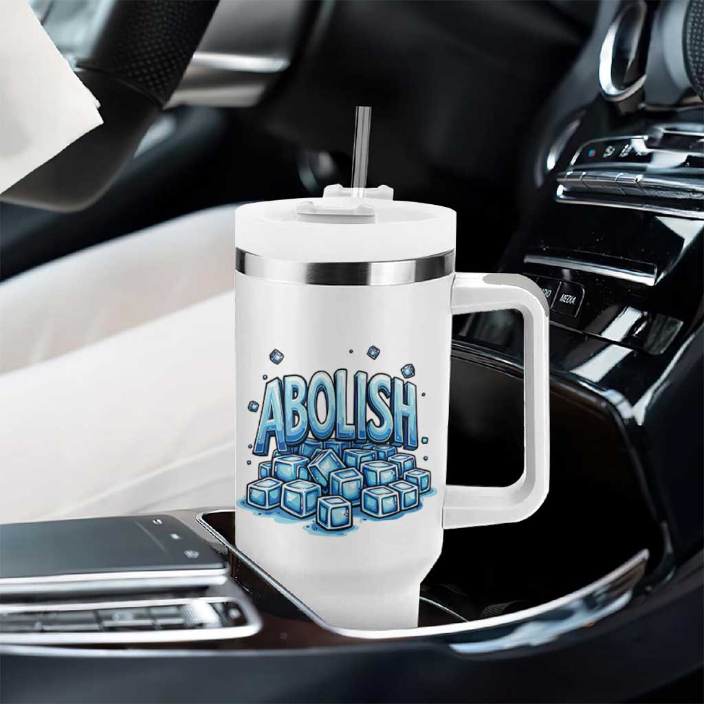 Abolish Ice Tumbler With Handle Minnesota Resistance Protest
