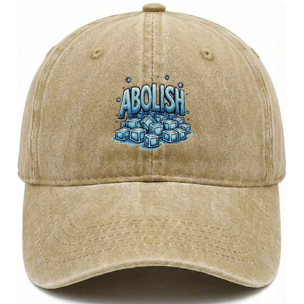 Abolish Ice Washed Cotton Baseball Cap Minnesota Resistance Protest