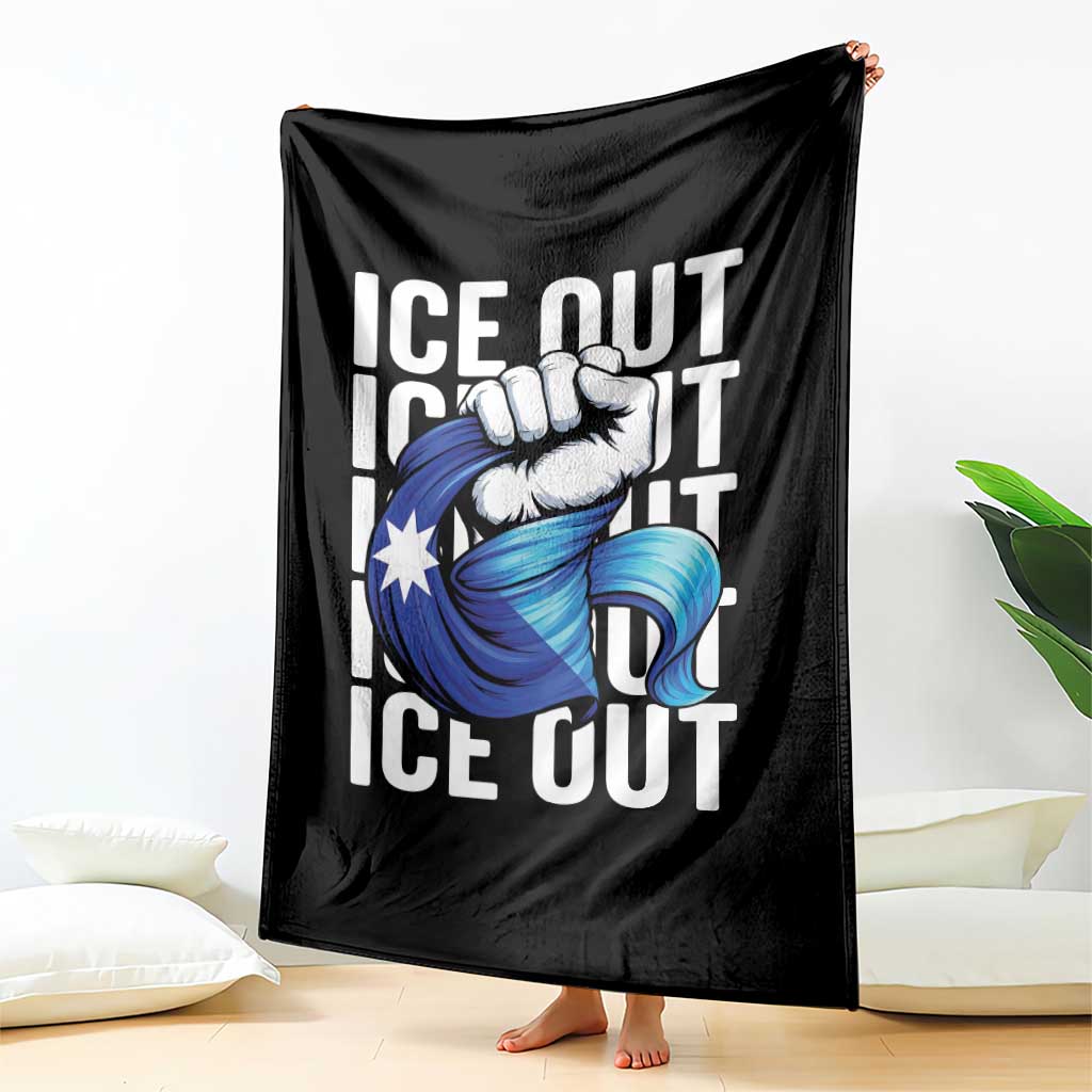 Minnesota Ice Out Throw Blanket Anti Ice Movement Protest