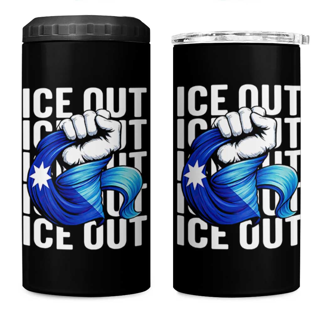 Minnesota Ice Out 4 in 1 Can Cooler Tumbler Anti Ice Movement Protest