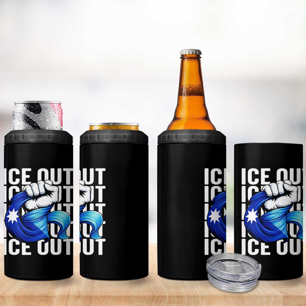 Minnesota Ice Out 4 in 1 Can Cooler Tumbler Anti Ice Movement Protest