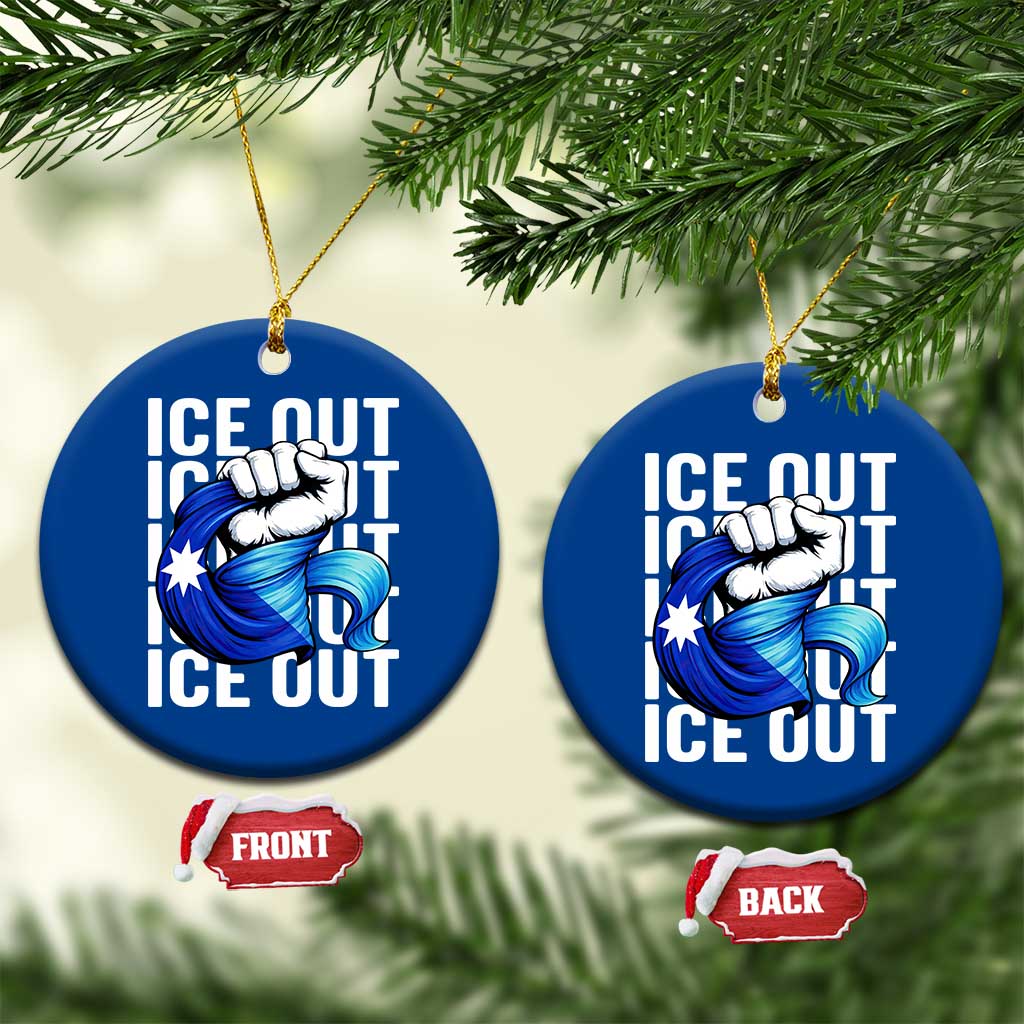 Minnesota Ice Out Ceramic Ornament Anti Ice Movement Protest