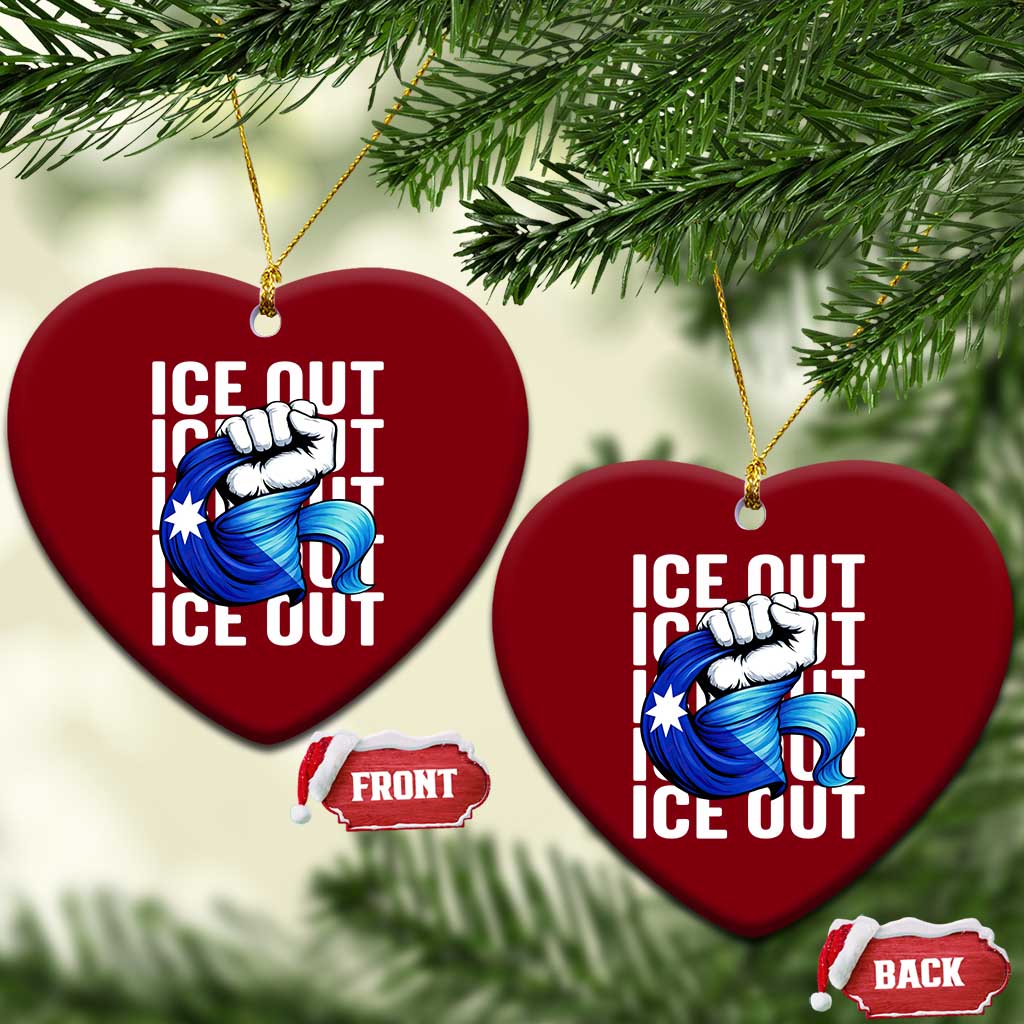 Minnesota Ice Out Ceramic Ornament Anti Ice Movement Protest