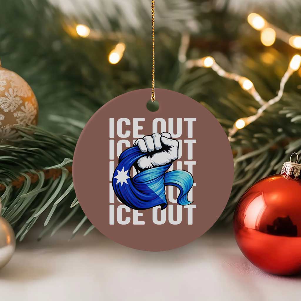 Minnesota Ice Out Ceramic Ornament Anti Ice Movement Protest