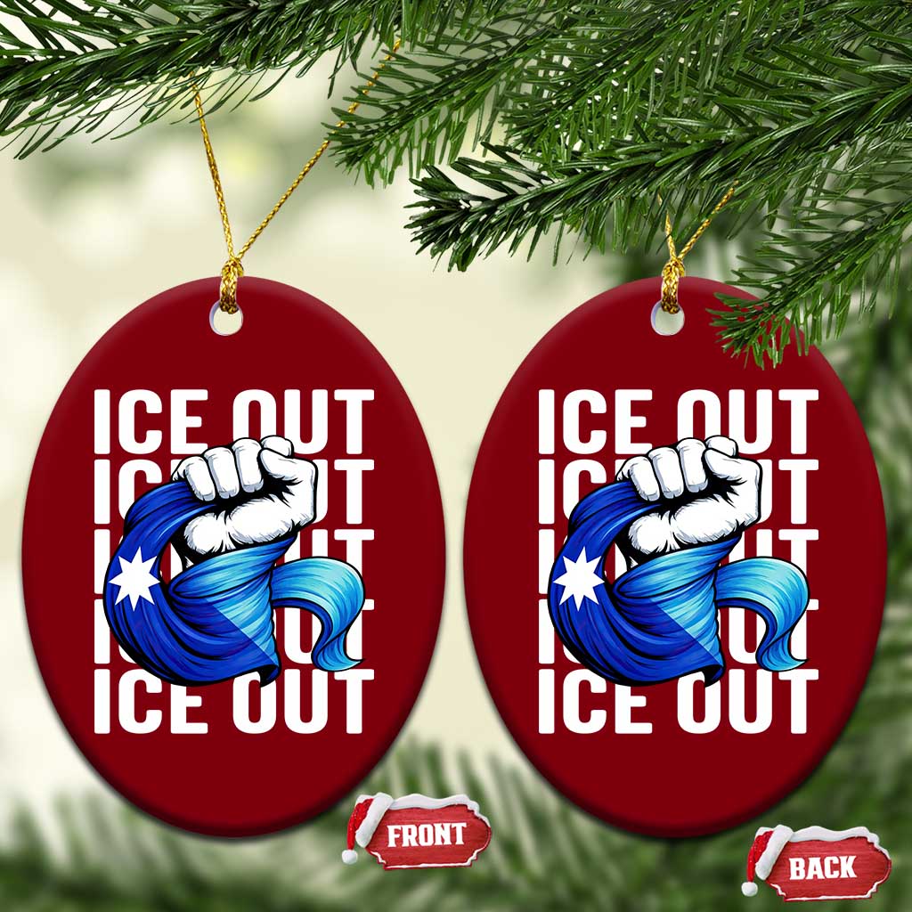 Minnesota Ice Out Ceramic Ornament Anti Ice Movement Protest