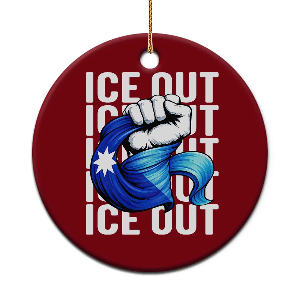 Minnesota Ice Out Ceramic Ornament Anti Ice Movement Protest