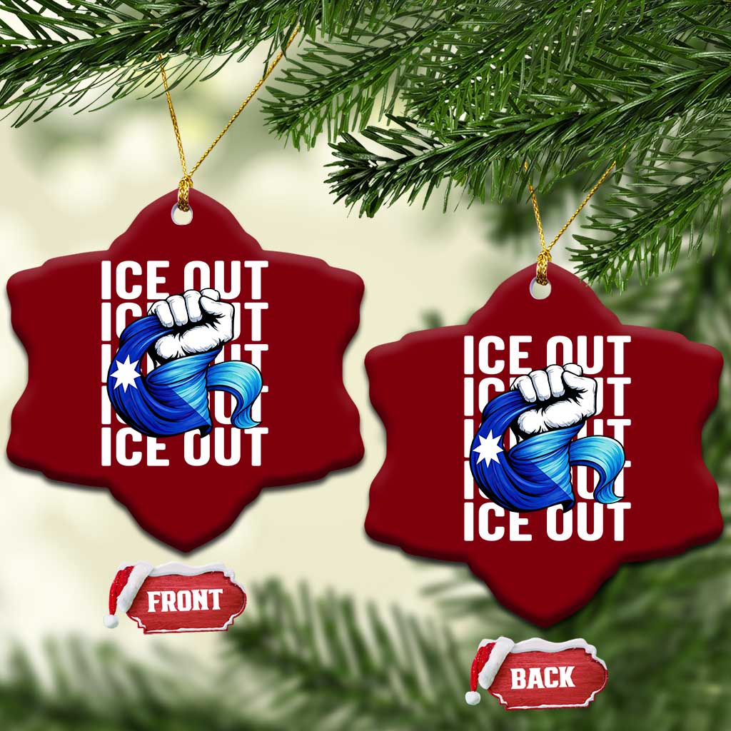 Minnesota Ice Out Ceramic Ornament Anti Ice Movement Protest