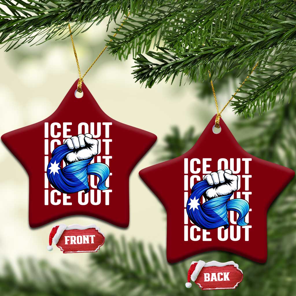 Minnesota Ice Out Ceramic Ornament Anti Ice Movement Protest