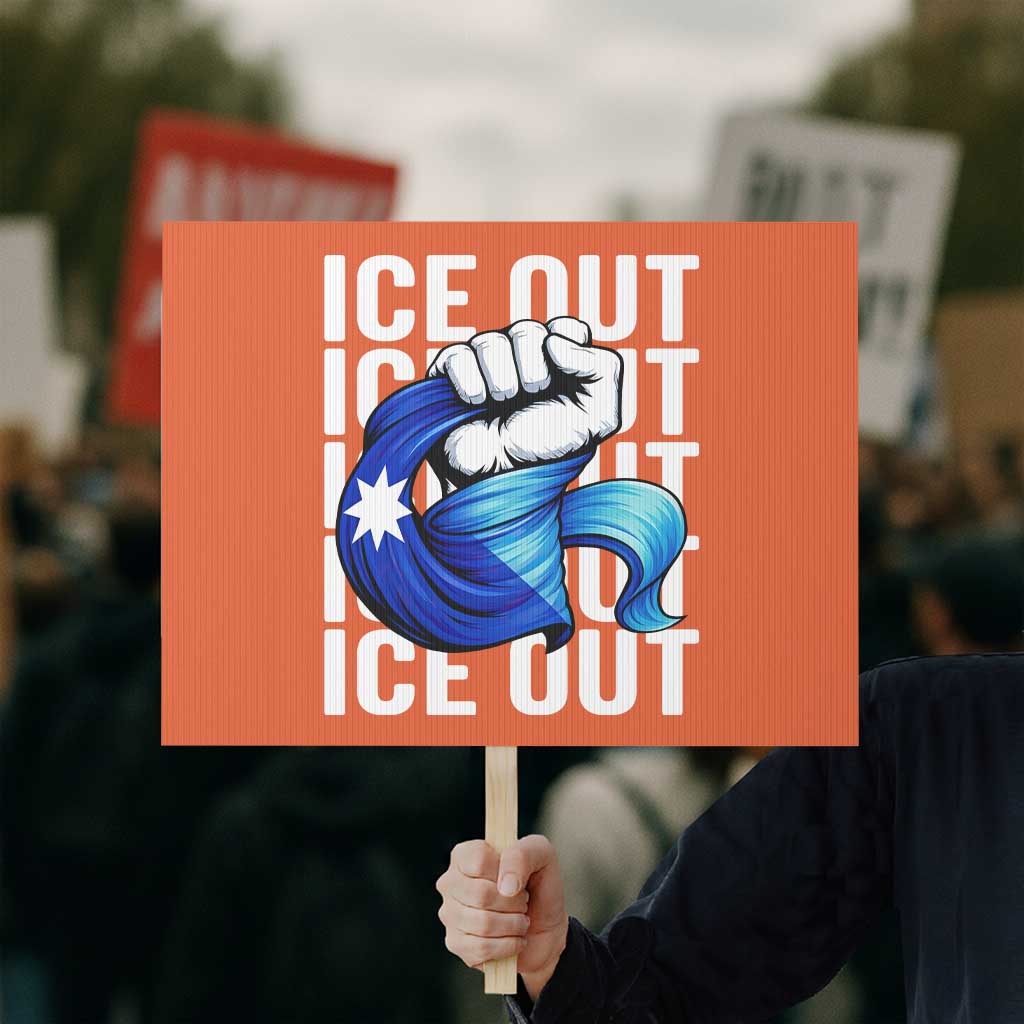 Minnesota Ice Out Protest Sign Anti Ice Movement Protest