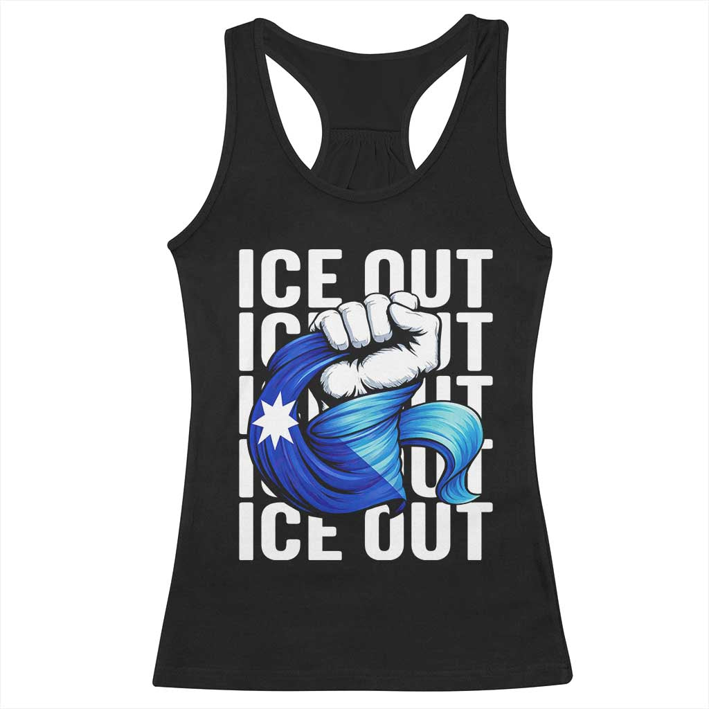 Minnesota Ice Out Racerback Tank Top Anti Ice Movement Protest