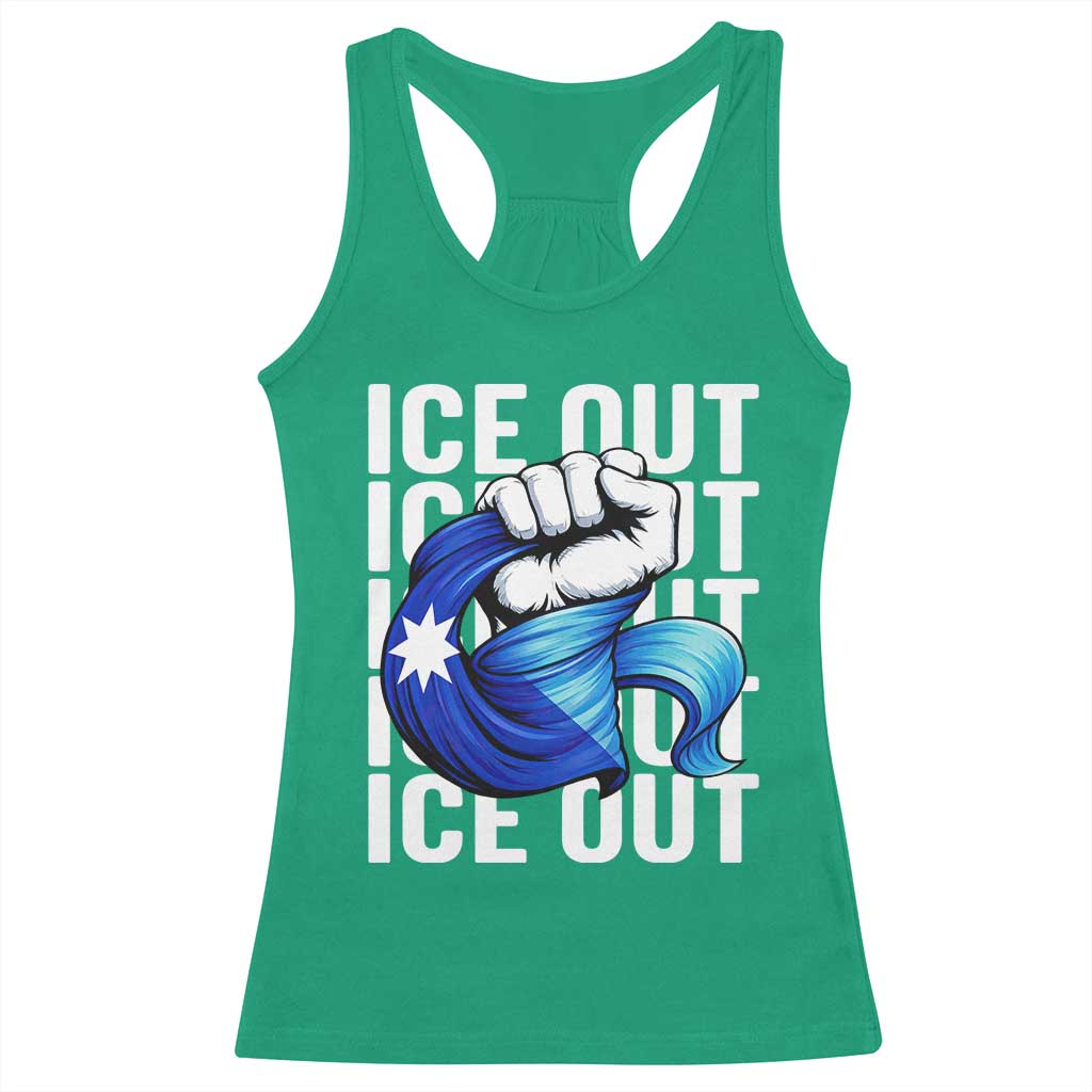 Minnesota Ice Out Racerback Tank Top Anti Ice Movement Protest