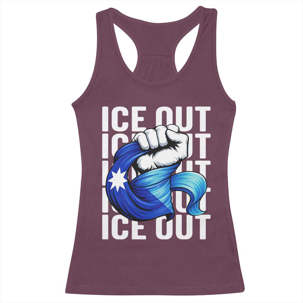 Minnesota Ice Out Racerback Tank Top Anti Ice Movement Protest