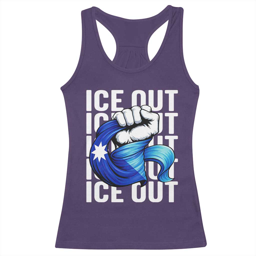 Minnesota Ice Out Racerback Tank Top Anti Ice Movement Protest