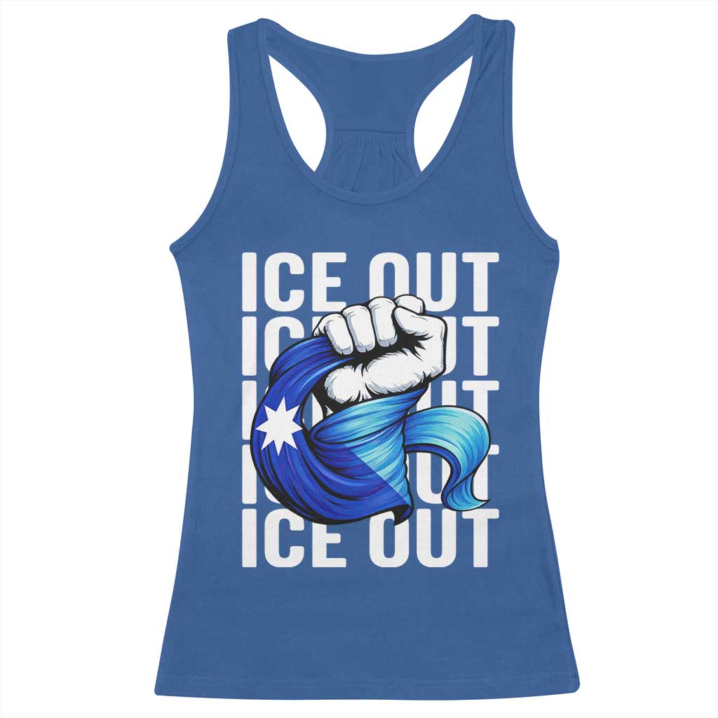 Minnesota Ice Out Racerback Tank Top Anti Ice Movement Protest