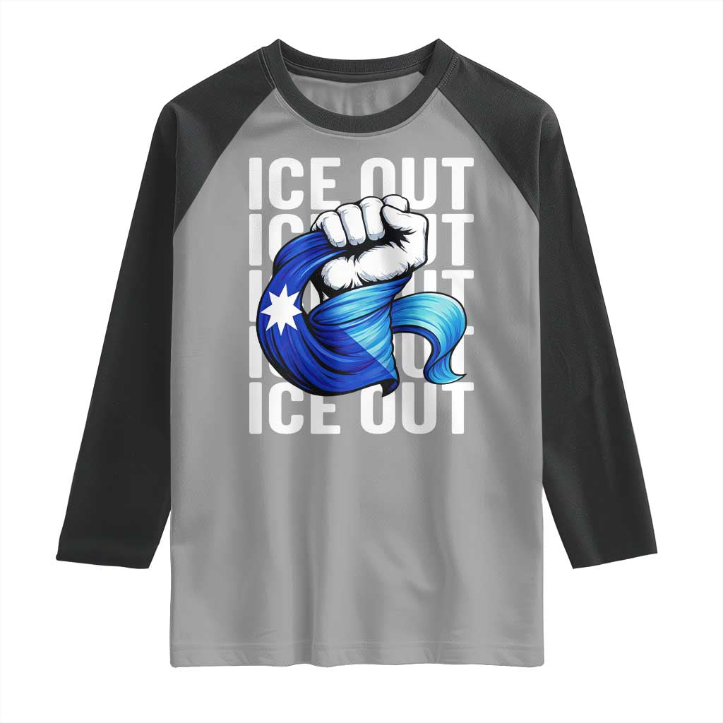 Minnesota Ice Out Raglan Shirt Anti Ice Movement Protest