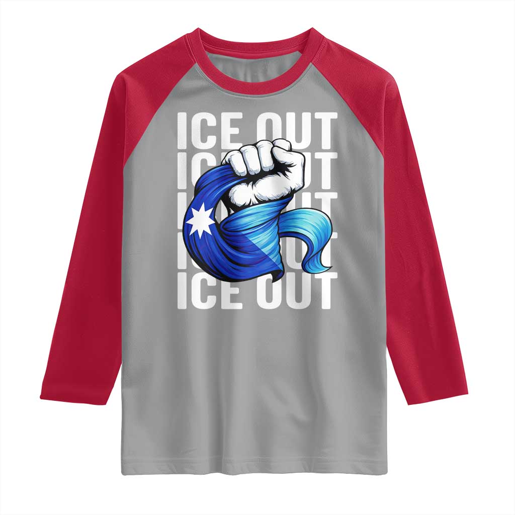 Minnesota Ice Out Raglan Shirt Anti Ice Movement Protest