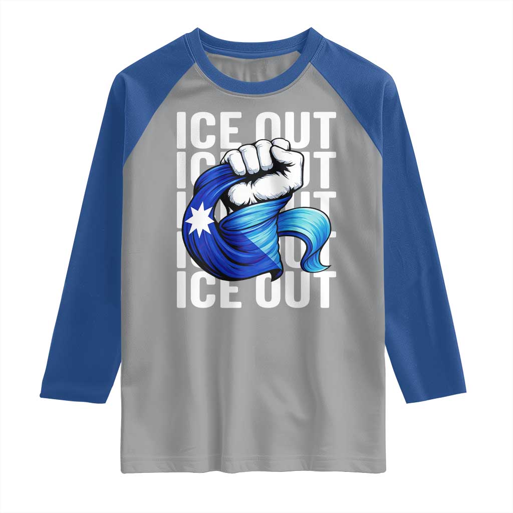 Minnesota Ice Out Raglan Shirt Anti Ice Movement Protest