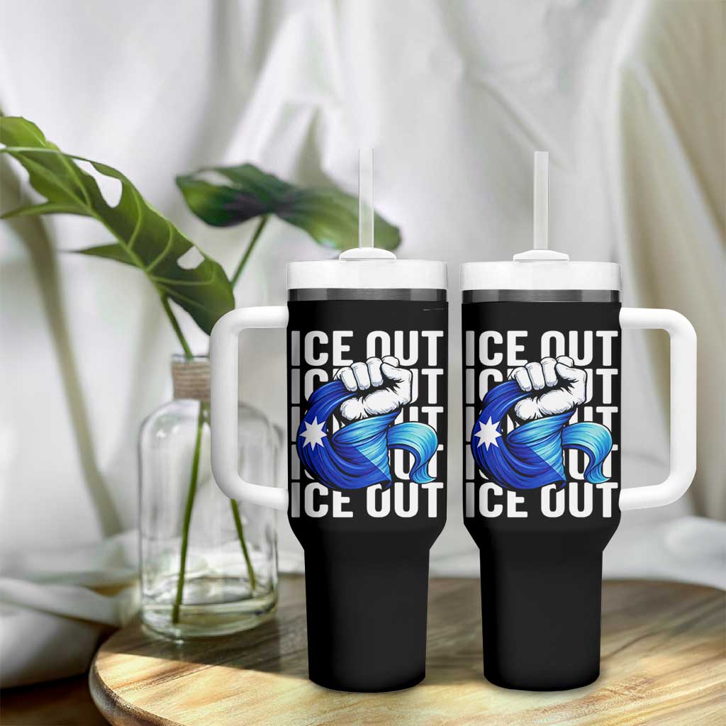 Minnesota Ice Out Tumbler With Handle Anti Ice Movement Protest