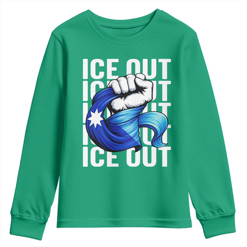 Minnesota Ice Out Youth Sweatshirt Anti Ice Movement Protest
