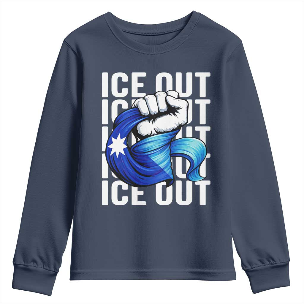 Minnesota Ice Out Youth Sweatshirt Anti Ice Movement Protest