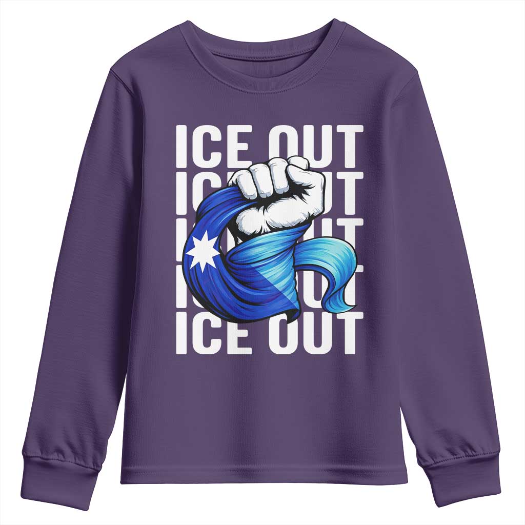 Minnesota Ice Out Youth Sweatshirt Anti Ice Movement Protest