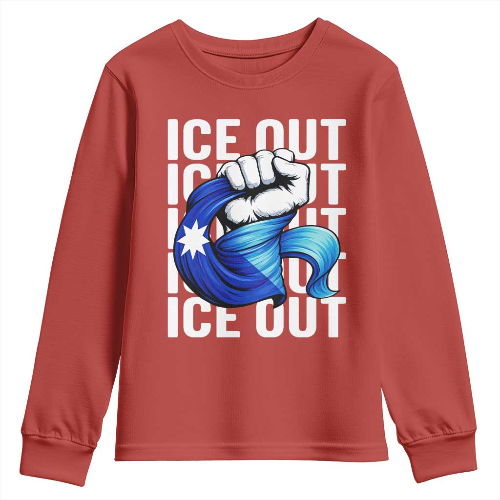 Minnesota Ice Out Youth Sweatshirt Anti Ice Movement Protest