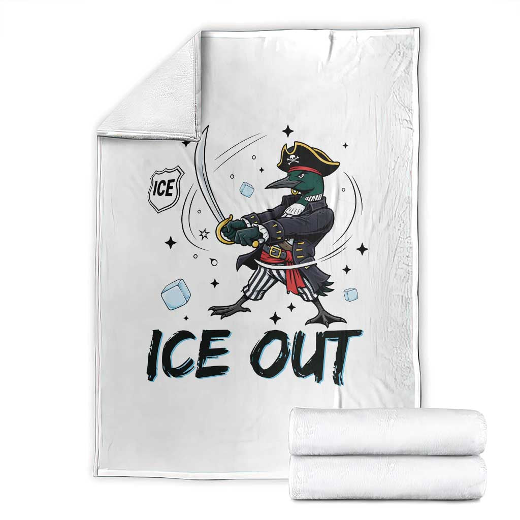 Funny Pirate Common Loon Minnesota Defends Abolish Ice Throw Blanket