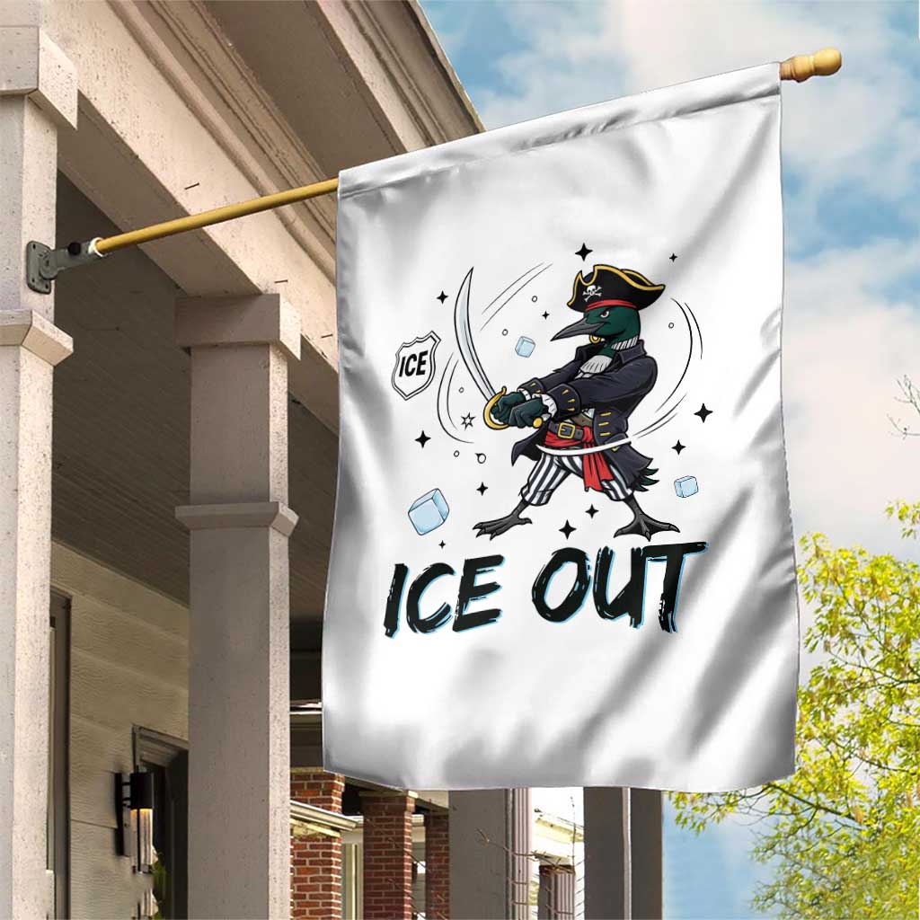 Funny Pirate Common Loon Minnesota Defends Abolish Ice Garden Flag