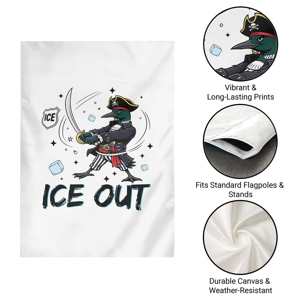 Funny Pirate Common Loon Minnesota Defends Abolish Ice Garden Flag