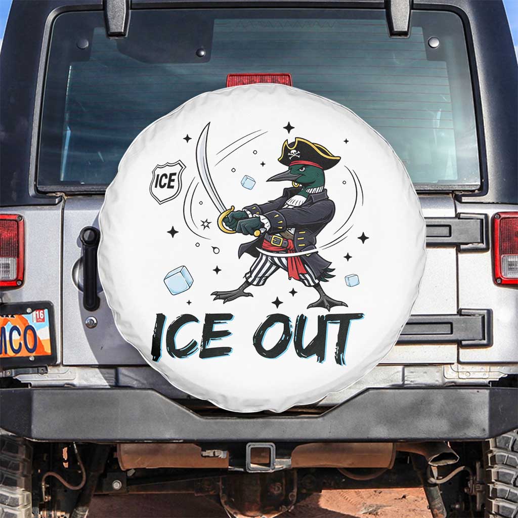 Funny Pirate Common Loon Minnesota Defends Abolish Ice Spare Tire Cover