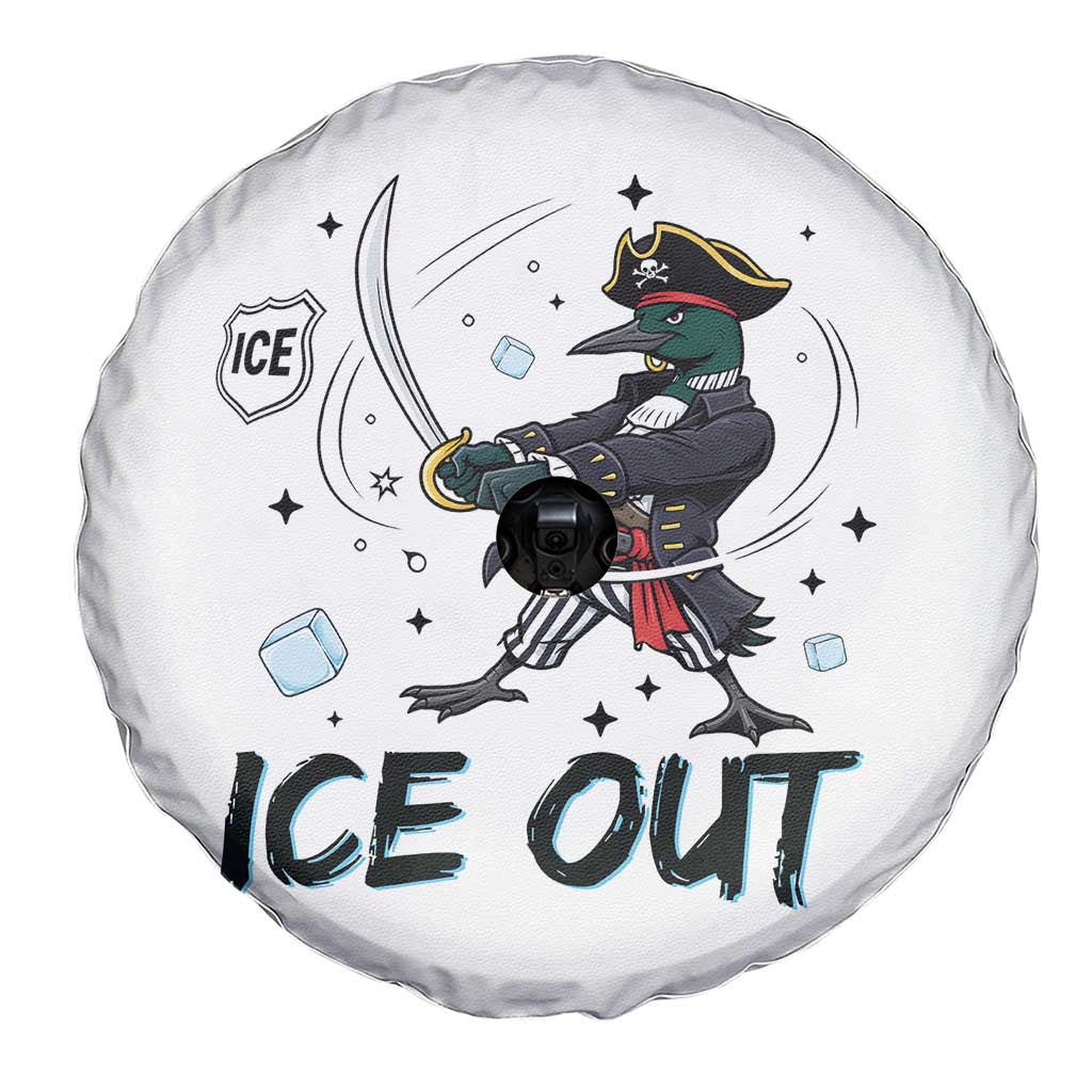 Funny Pirate Common Loon Minnesota Defends Abolish Ice Spare Tire Cover