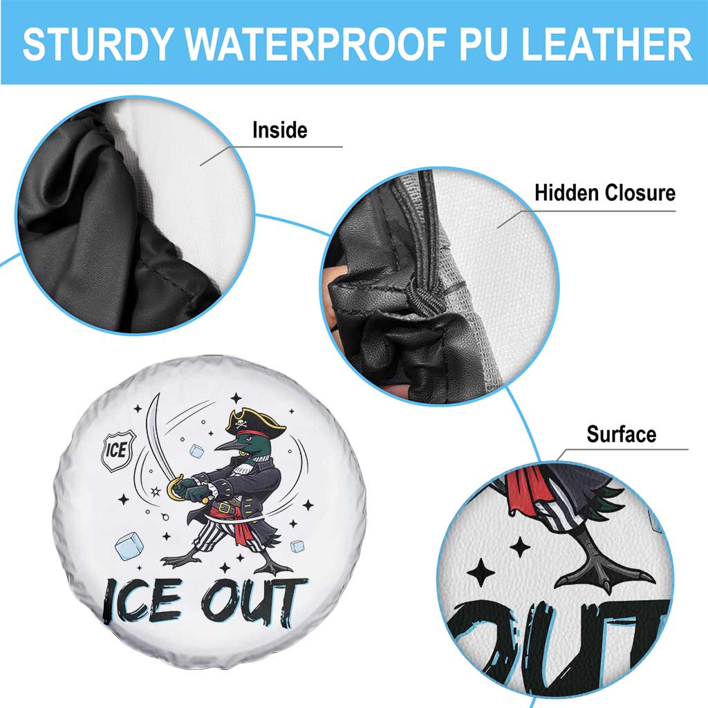 Funny Pirate Common Loon Minnesota Defends Abolish Ice Spare Tire Cover
