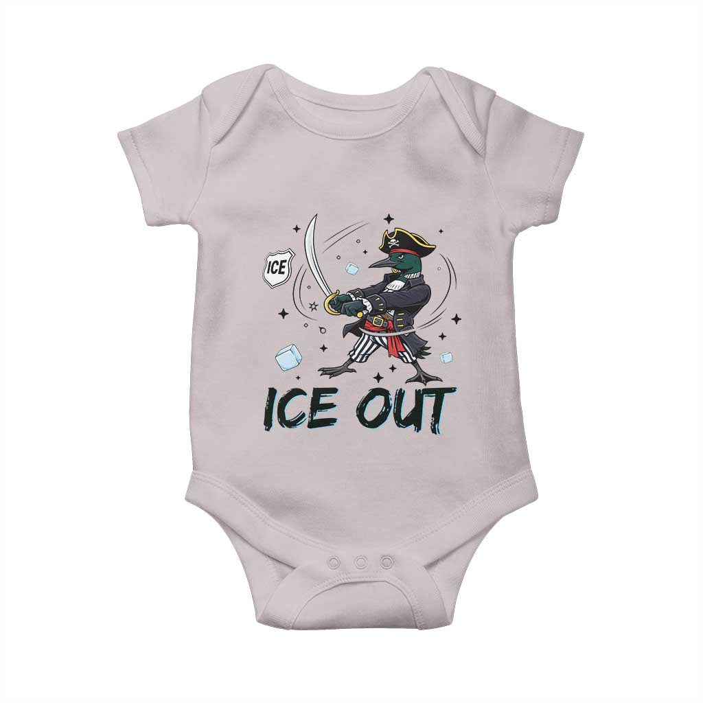 Funny Pirate Common Loon Minnesota Defends Abolish Ice Baby Onesie