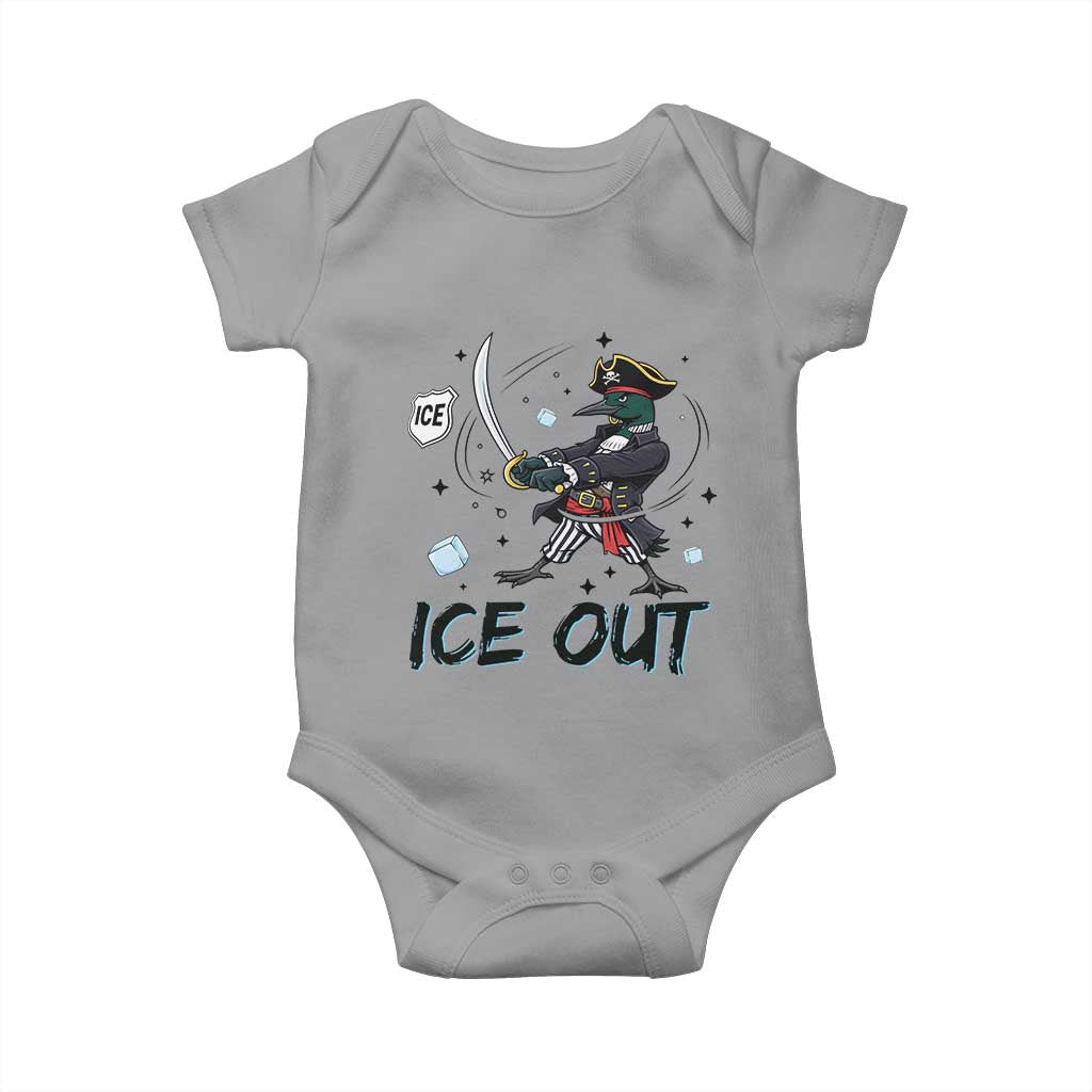 Funny Pirate Common Loon Minnesota Defends Abolish Ice Baby Onesie