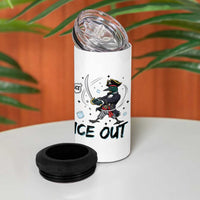 Funny Pirate Common Loon Minnesota Defends Abolish Ice 4 in 1 Can Cooler Tumbler