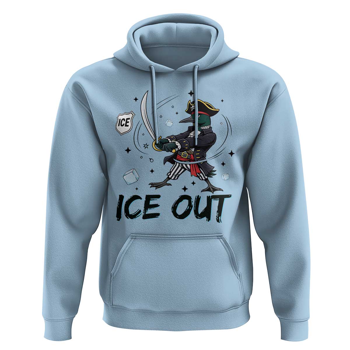 Funny Pirate Common Loon Minnesota Defends Abolish Ice Hoodie