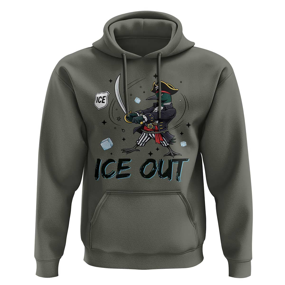 Funny Pirate Common Loon Minnesota Defends Abolish Ice Hoodie