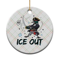 Funny Pirate Common Loon Minnesota Defends Abolish Ice Ceramic Ornament
