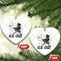 Funny Pirate Common Loon Minnesota Defends Abolish Ice Ceramic Ornament