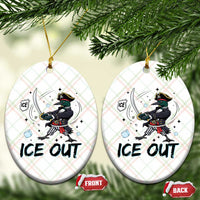Funny Pirate Common Loon Minnesota Defends Abolish Ice Ceramic Ornament
