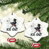 Funny Pirate Common Loon Minnesota Defends Abolish Ice Ceramic Ornament